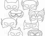 Superhero Mask Template Masks Printable Hero Coloring Super Drawing Etsy Villain Masque Héros Coloriage Par Party Heroes Getdrawings Printables Villains sketch template