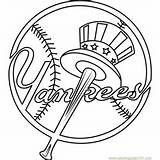 Coloring Pages Logo Yankees Astros York Houston Jays Blue Toronto Mlb Coloringpages101 Template sketch template