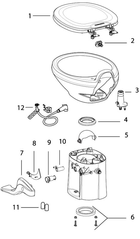 dometic rv toilet parts diagram
