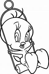 Coloring Tweety Swing Wecoloringpage Pages sketch template