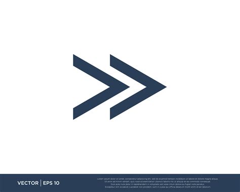 arrow icon vector template symbol  vector art  vecteezy