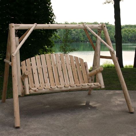 inspirations  person natural cedar wood outdoor swings