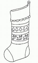 Christmas Stocking Coloring Pages Printable Clipart Book Drawing Pattern Patterns Comments Library sketch template