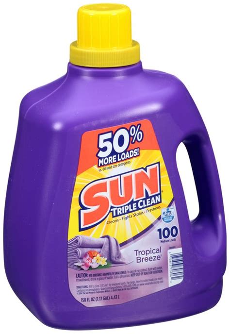 sun triple clean tropical breeze  loads laundry detergent reviews