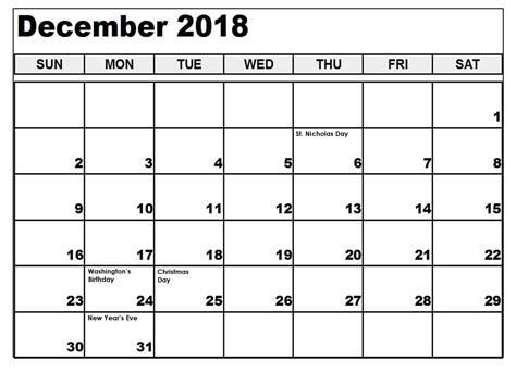 december  calendar  holidays usa  printable  calendar
