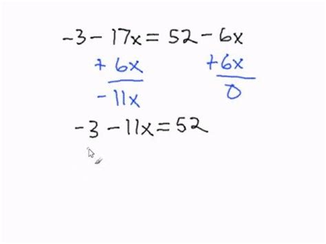 solving multi step equations  variables   sides youtube