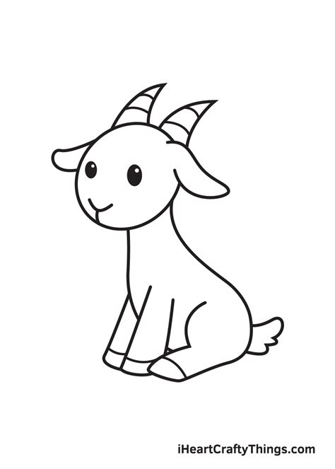 goat drawing   draw  goat step  step