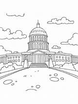 Coloring Capitol Building Pages Monument Sheet Washington Casa Branca Georgia Printable Kids United Valley Designlooter Template Print Bright Colors Favorite sketch template