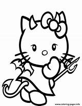 Devil Kitty Coloring Hello Pages Printable Color Print Getcolorings Tazmanian Getdrawings sketch template