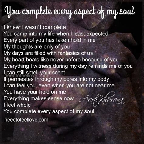 you complete every aspect of my soul love poems for him poems for
