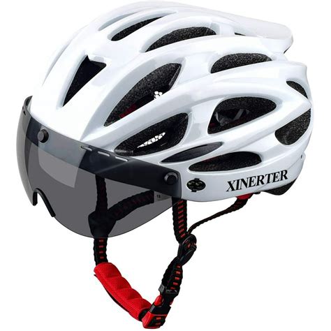 xinerter adult bike helmet road bike helmet detachable magnetic goggles