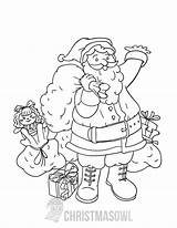 Coloring Claus Santa sketch template