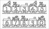 Coloring 123 Pages Number Sheets Train Colouring Numbers Printable Color Choose Board sketch template