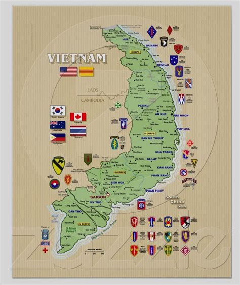 north  south vietnam war map