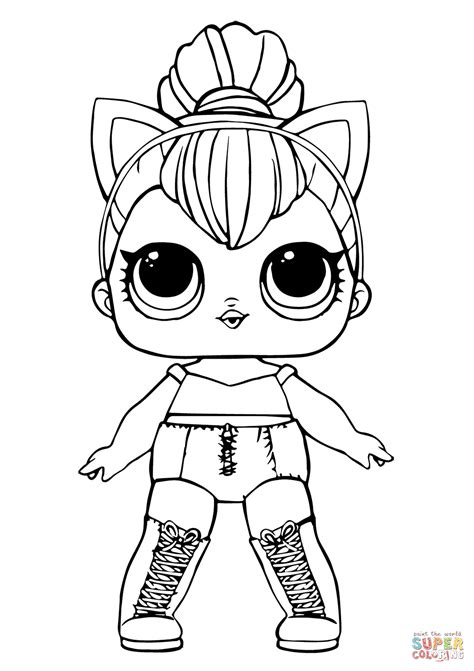 lol doll kitty queen coloring page  printable coloring pages