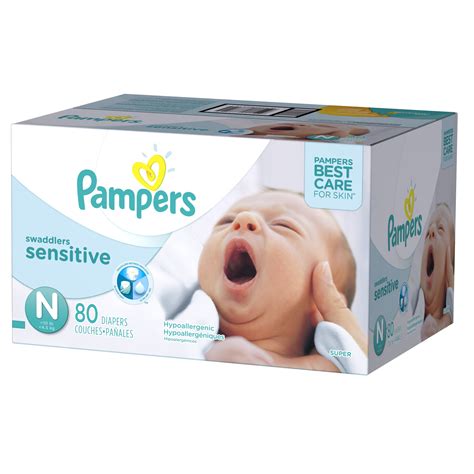 pampers swaddlers sensitive newborn diapers size   count walmartcom