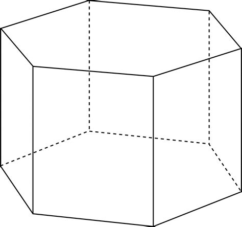 hexagonal prism clipart