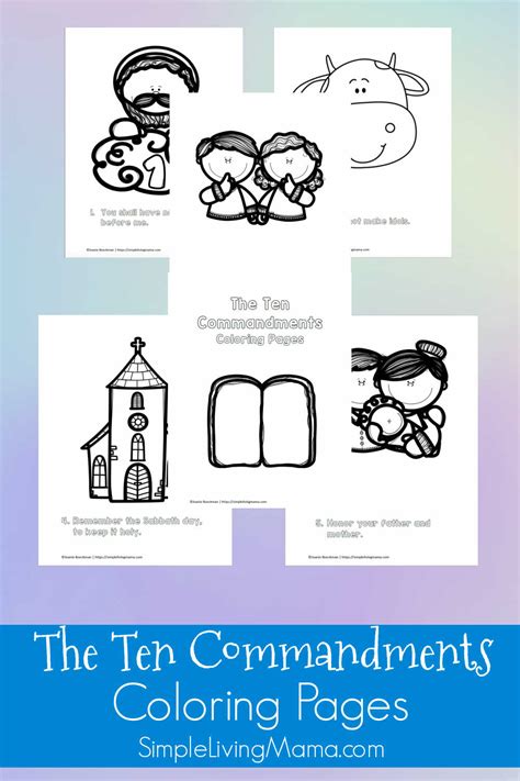 printable ten commandments coloring pages simple living mama