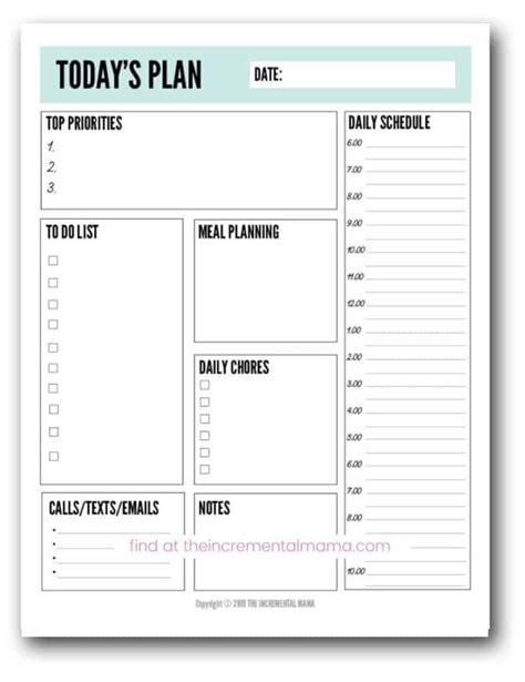 printable daily schedule templates printable form templates