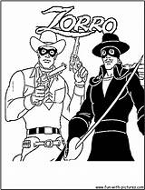 Zorro Coloring Loneranger Pages Fun sketch template