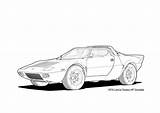 Lancia Stratos Stradale sketch template