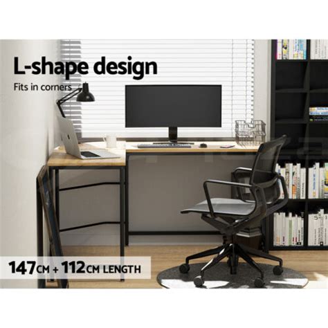 artiss corner computer desk  shaped student home office study table