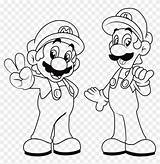 Mario Coloring Luigi Super Pages Sheets Awesome Topic Transparent Clipart sketch template