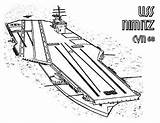 Coloring Carrier Aircraft Pages Ship Cvn Nimitz Uss Enterprise Template sketch template