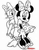 Minnie Coloring Daisy Mouse Pages Mickey Duck Disney Racers Roadster Donald Friends Color Colouring Poppy Disneyclips Template Back Print Templates sketch template