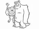 Mike Coloring Pages Boo Inc Monsters Wazowski Sulley Color Getdrawings Getcolorings Marvelous Colorings Printable sketch template