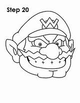 Wario Coloring Waluigi Craftwhack Coolest Easydrawingtutorials sketch template