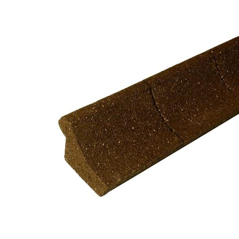 ecoborder  ft brown rubber curb landscape edging  pack curb brn