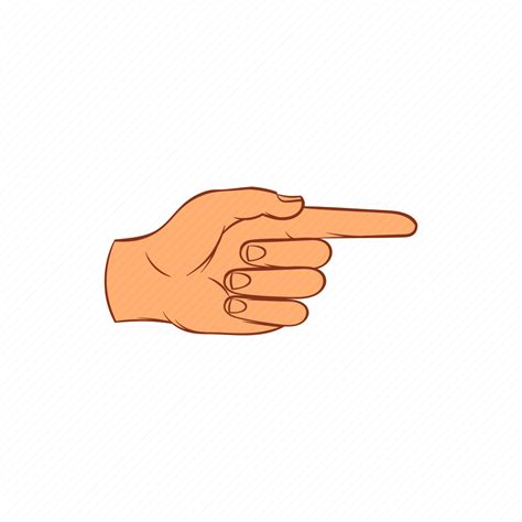 cartoon finger forefinger gesture hand point sign icon   iconfinder