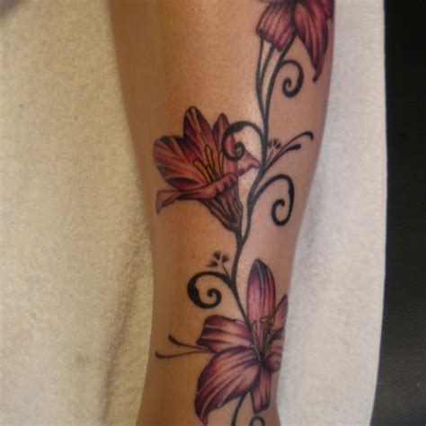 complex lily tattoo 2 lily side tattoo on