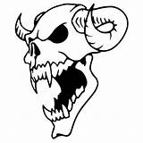 Demon Decal sketch template