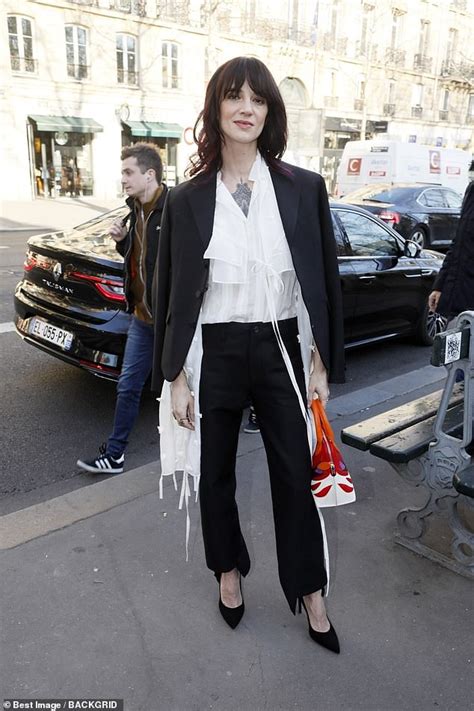 Asia Argento Heads Out For Lanvin Show At Paris Fashion Week Amid
