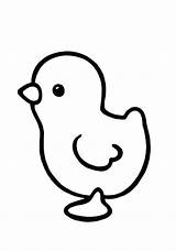 Chicken Cute Drawing Coloring Pages Baby Chick Animal Printable Drawings Print Children Cartoon Visit Adorable sketch template