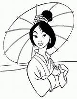 Coloring Pages Disney Walt Princess Mulan Color Characters sketch template