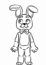 Bonnie Coloring Pages Fnaf Getcolorings sketch template