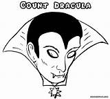 Vampire Coloring Dracula Colorings sketch template