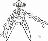 Deoxys Pokemon Coloring Pages Mega Sketch Template sketch template