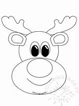 Reindeer Face Rudolph Craft Coloring Drawing Christmas Eu Template Getdrawings sketch template