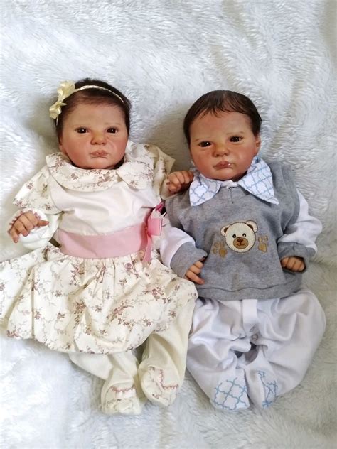bebê reborn gêmeos casal elo7 produtos especiais