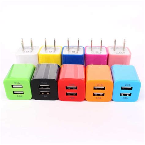 multicolor    wholesale usb phone chargers  dual port