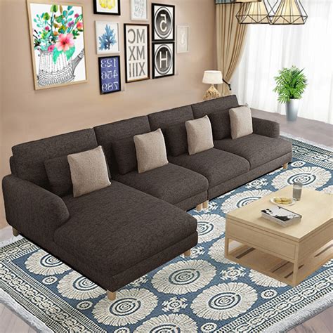 style nordique simple tissu canapes loisirs sectionnel meubles petit detachable moderne