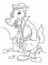 Wolf Coloring Pages Bad Cartoon Big Walking Kids Dinner After Printable Color Cartoons Recommended Popular Library Clipart Template sketch template