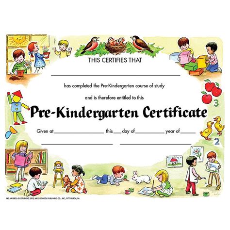 certificate pre  set    preschool diploma kindergarten