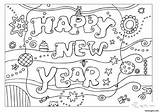 Year Happy Coloring Pages Christmas Printabel Print sketch template