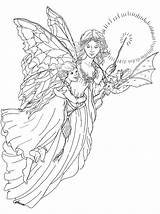 Coloring Fairy sketch template