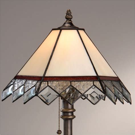 J Devlin Table Lamp 311 Victorian Burgundy Tiffany Style